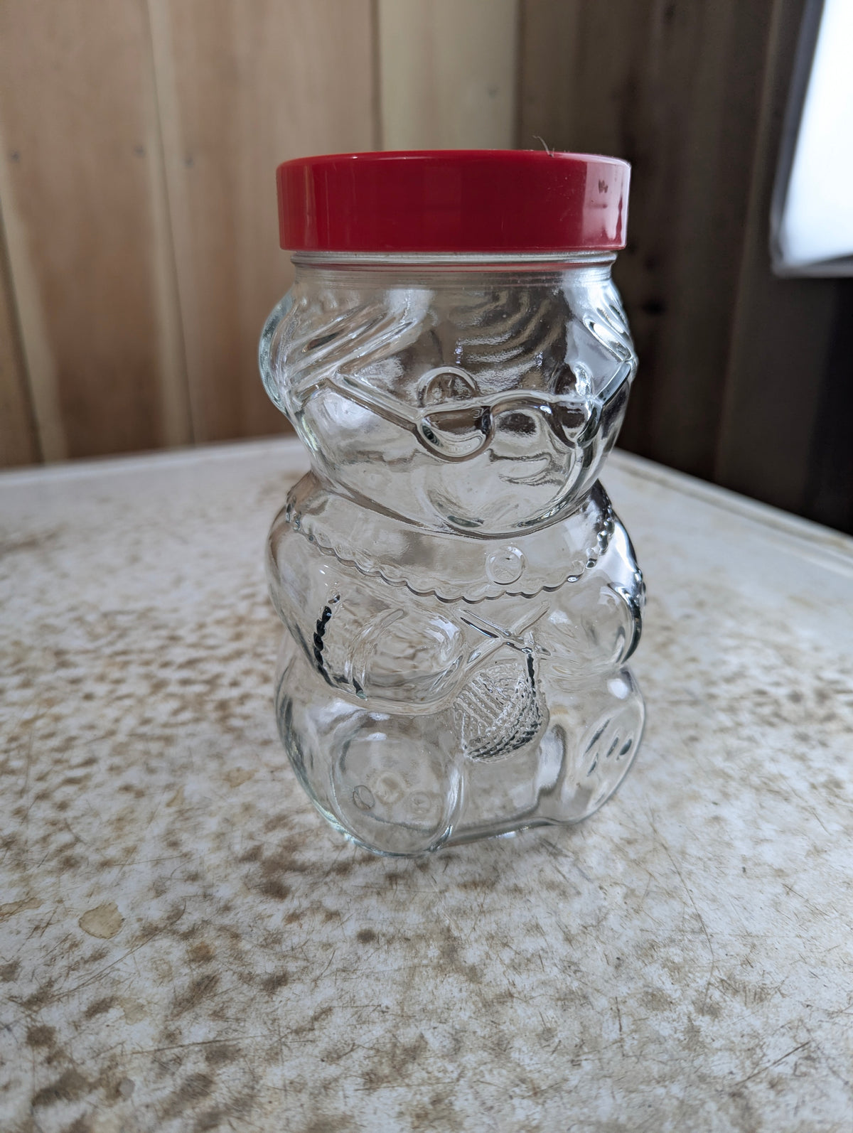 1980s Granny Bear Kraft Peanut Butter Jar with Lid - view 2