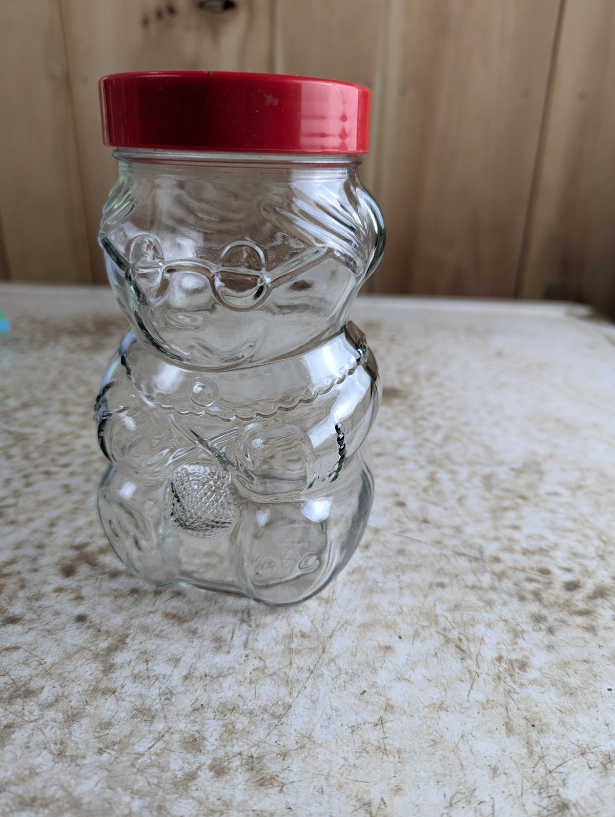1980s Granny Bear Kraft Peanut Butter Jar with Lid - view 3