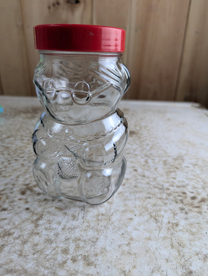 1980s Granny Bear Kraft Peanut Butter Jar with Lid - view 3
