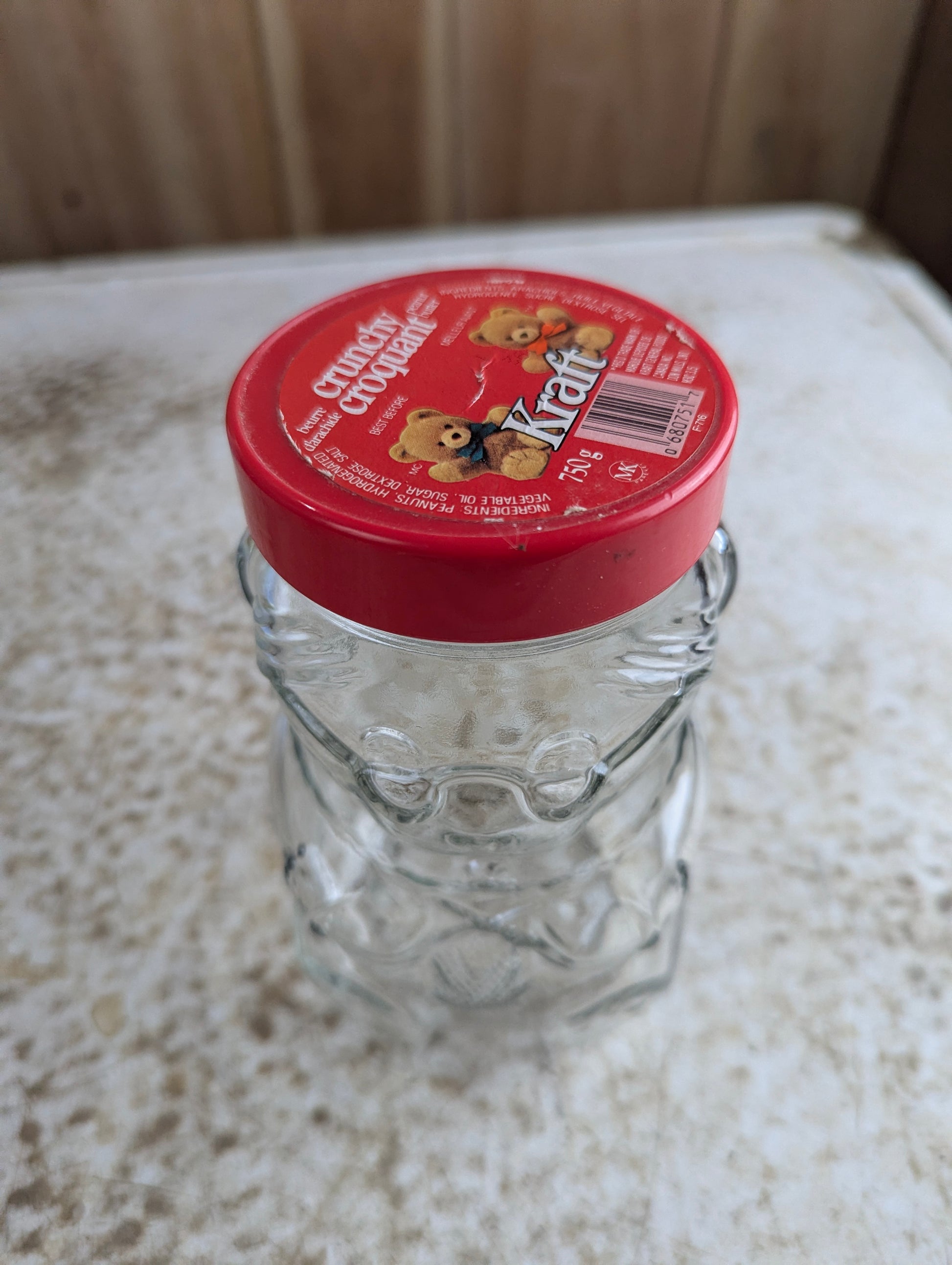 1980s Granny Bear Kraft Peanut Butter Jar with Lid - view 4