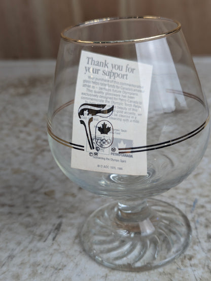 1988 Calgary Winter Olympics Glass Brandy Sniffer