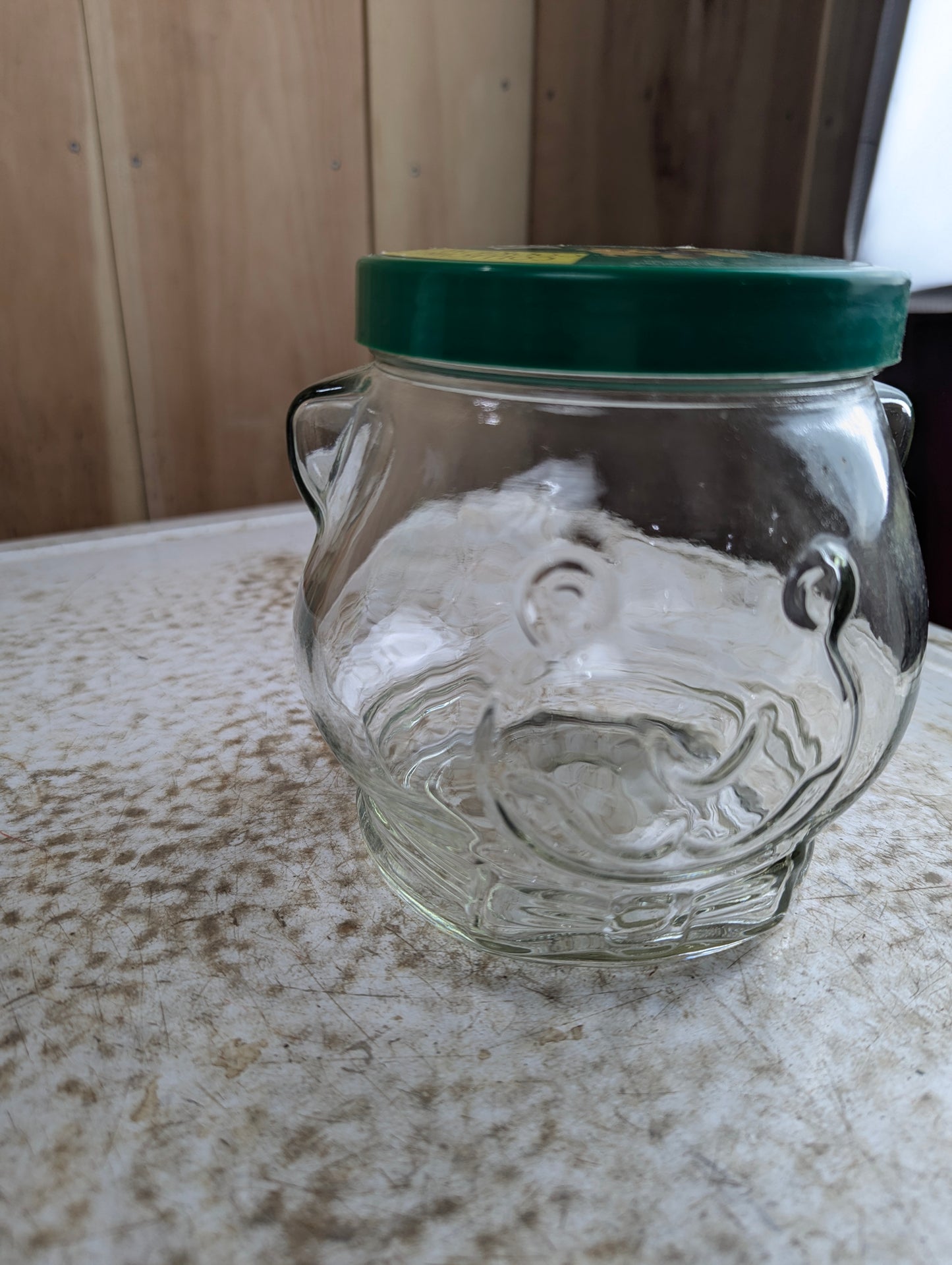 1989 Bear Head Kraft Peanut Butter Jar with Lid - view 3