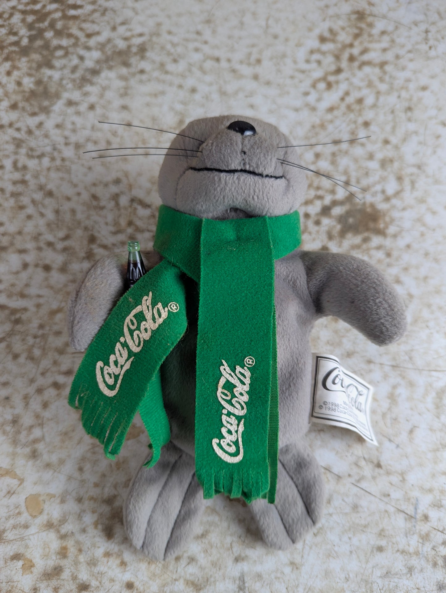 1998 Coca Cola Bean Bag Plush Seal Toy
