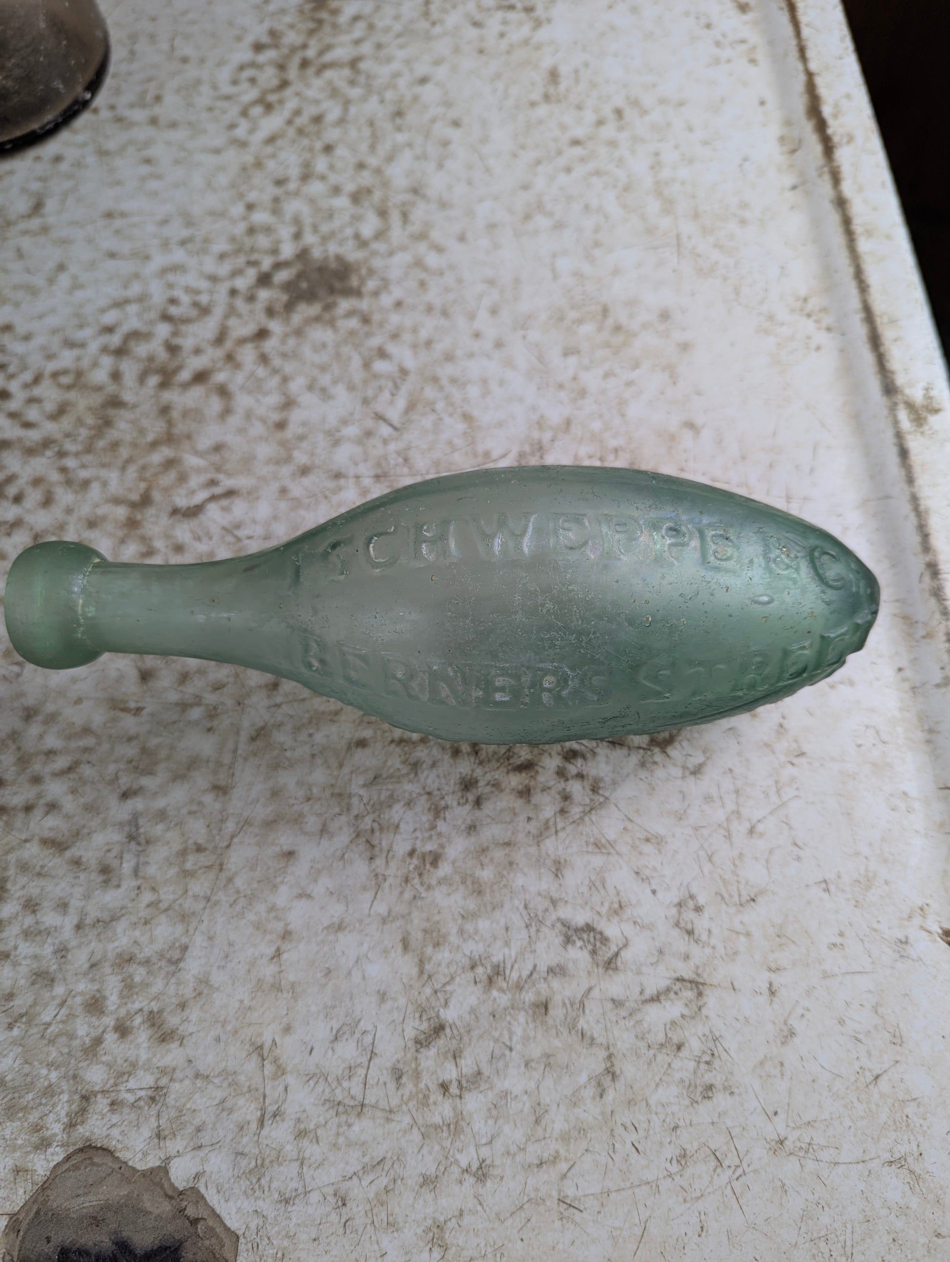 19th Century J. Schweppe & Co. Torpedo Hamilton Bottle