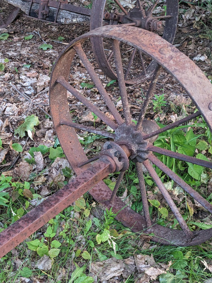 2 Pairs of 25” Iron Wheels with Axle - view 3