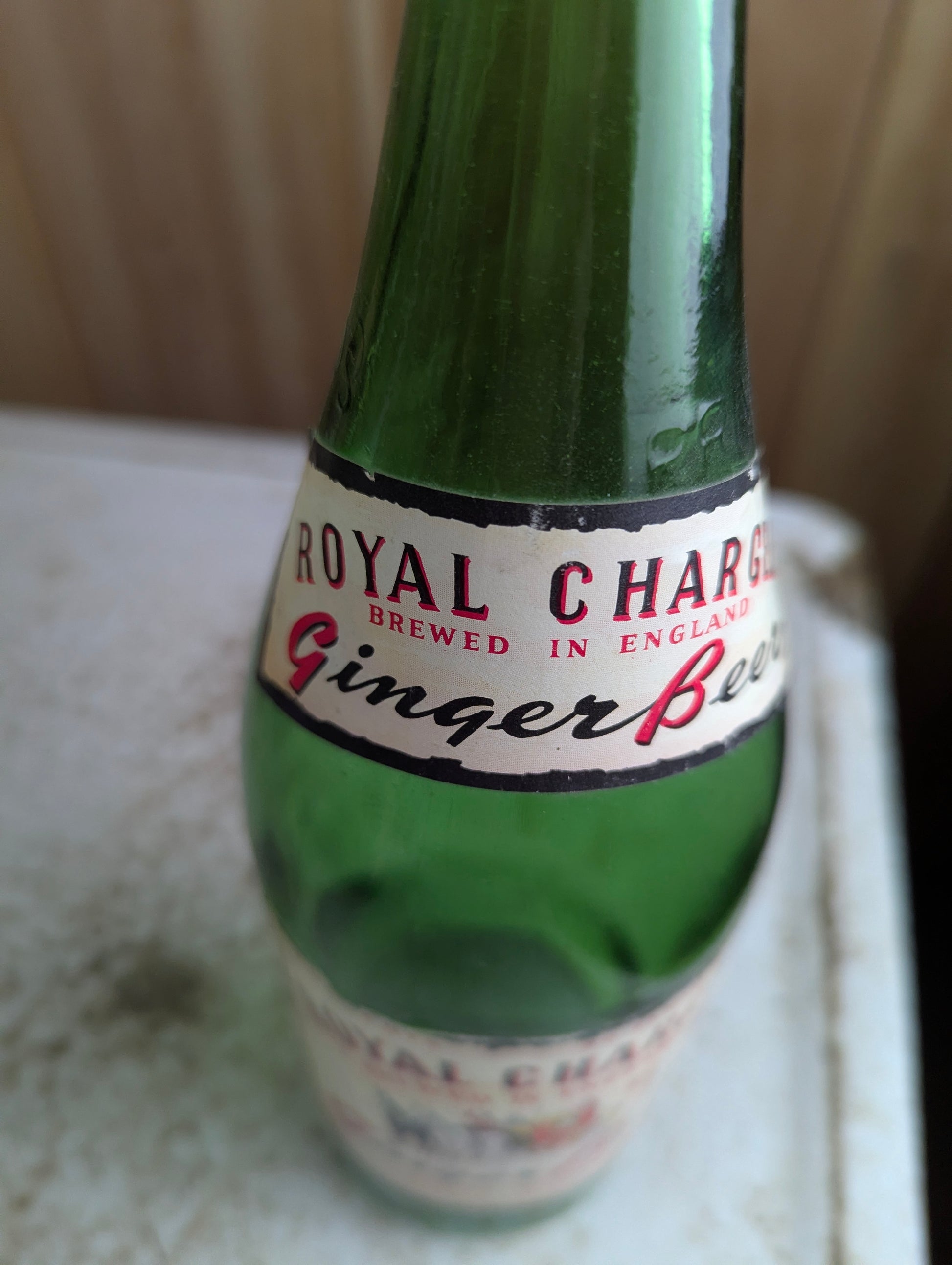 30oz Royal Charger Toronto Green Glass Paper Label Soda Bottle - view 2