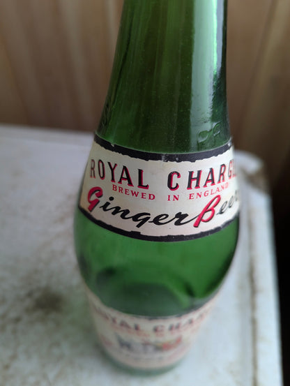 30oz Royal Charger Toronto Green Glass Paper Label Soda Bottle - view 2