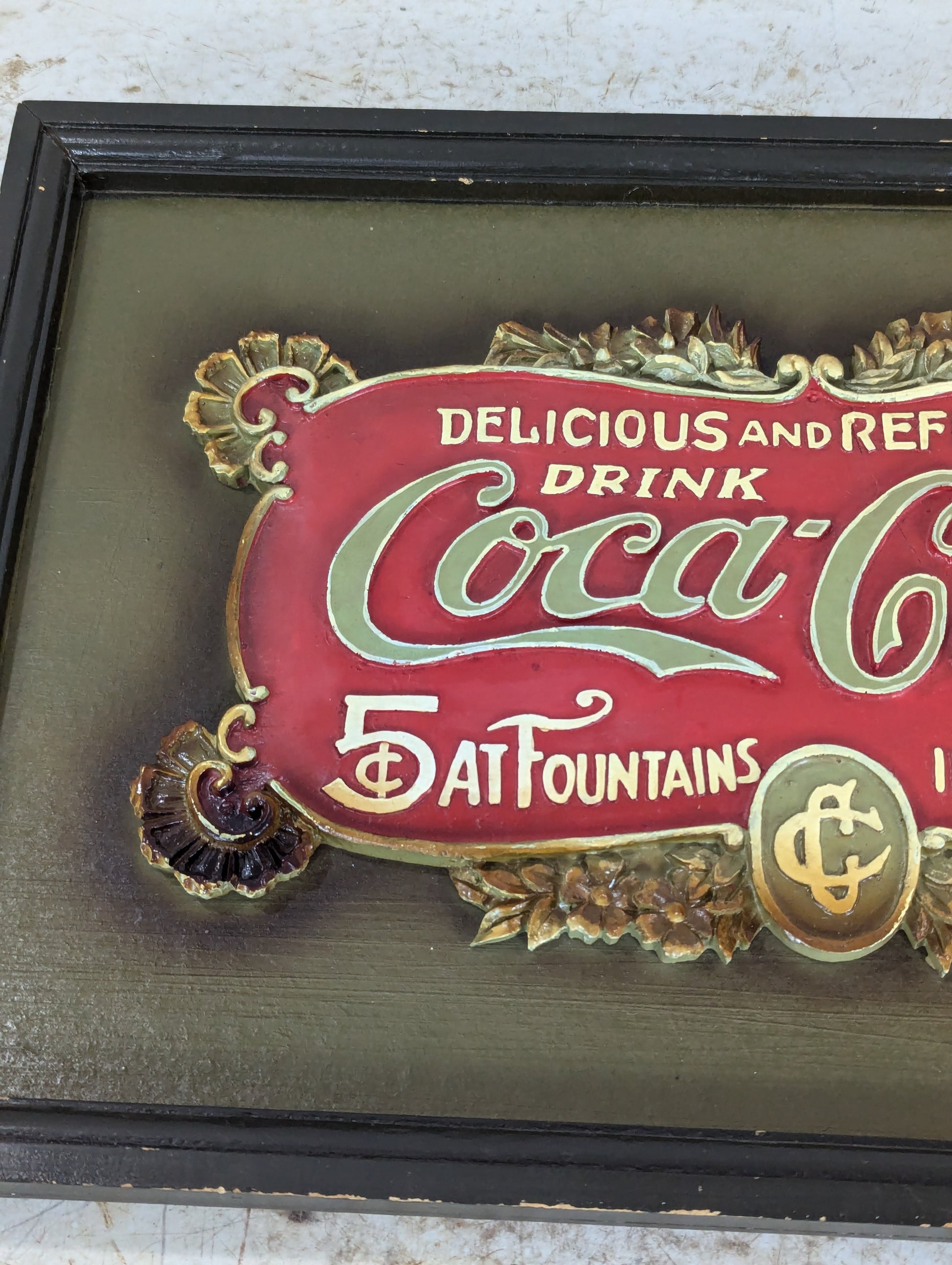 3D Coca Cola Framed Sign - view 3