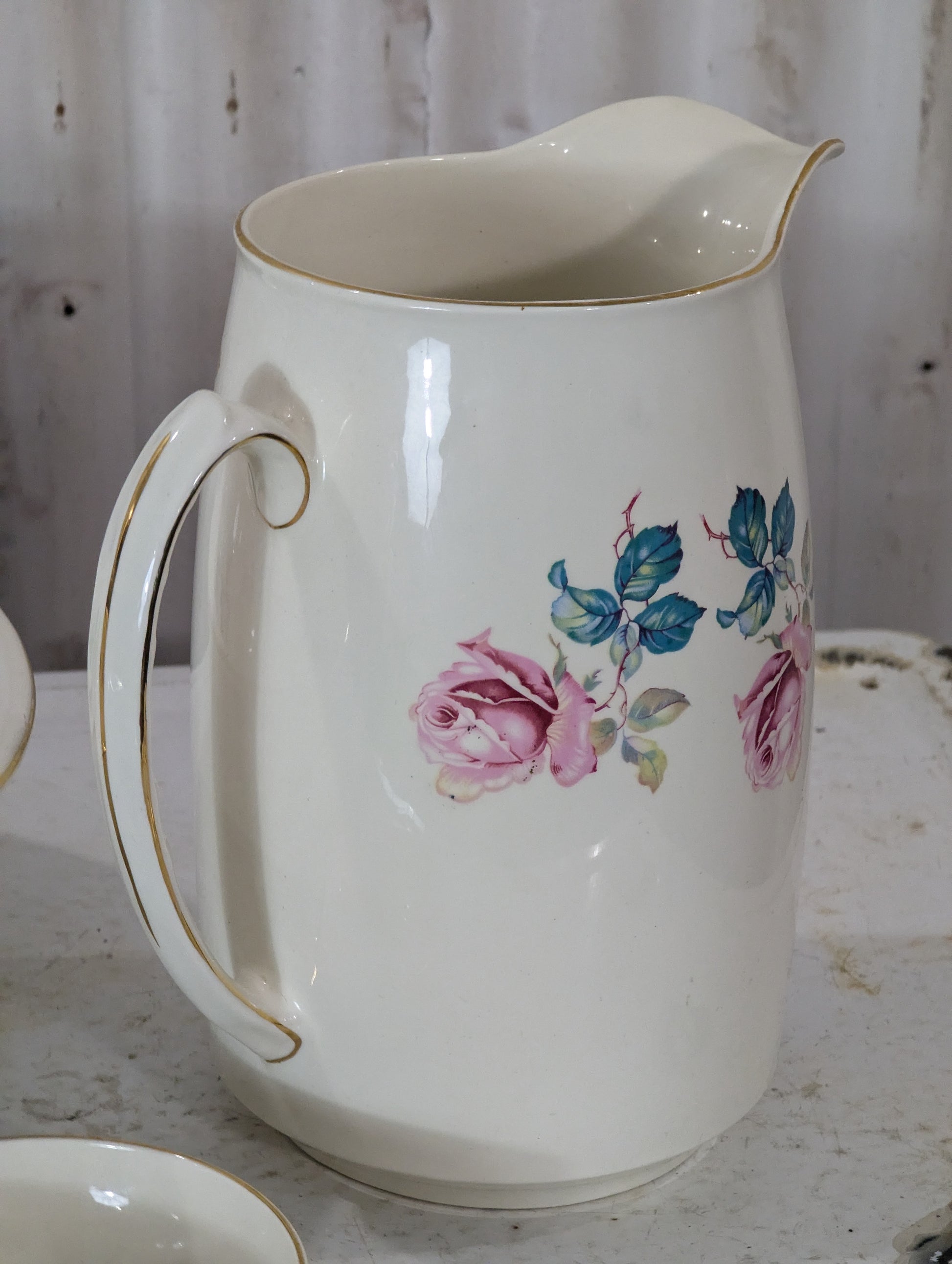 4 Pc. Vintage Burleigh Ware Ceramic Wash Stand Set - view 2