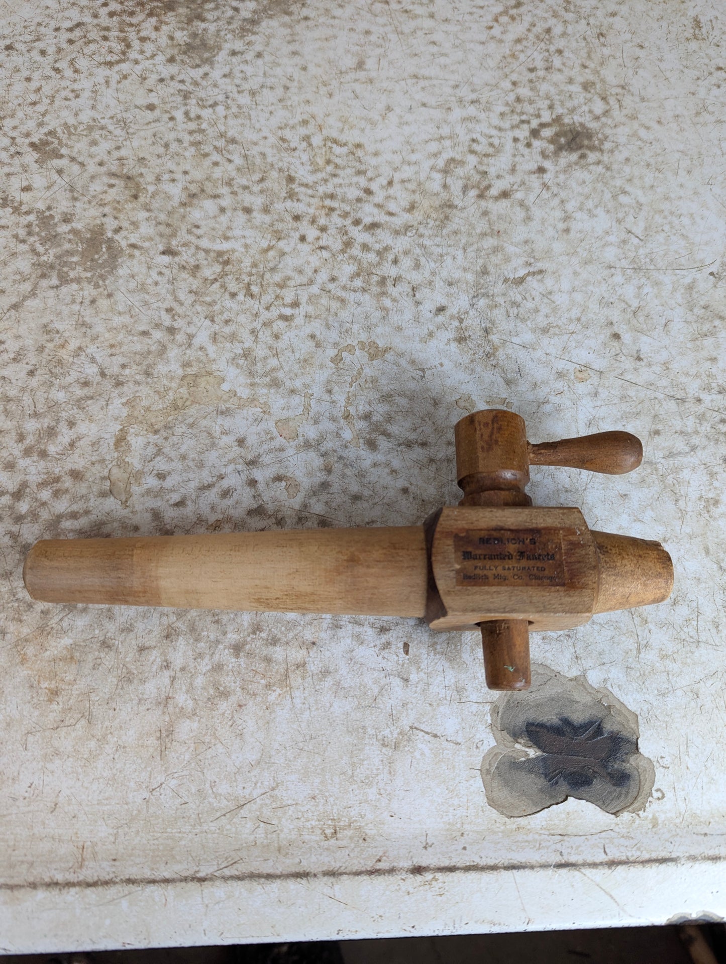 #4 Vintage Wooden Redlich’s Barrel Spigot Beer Wine Cask Tap