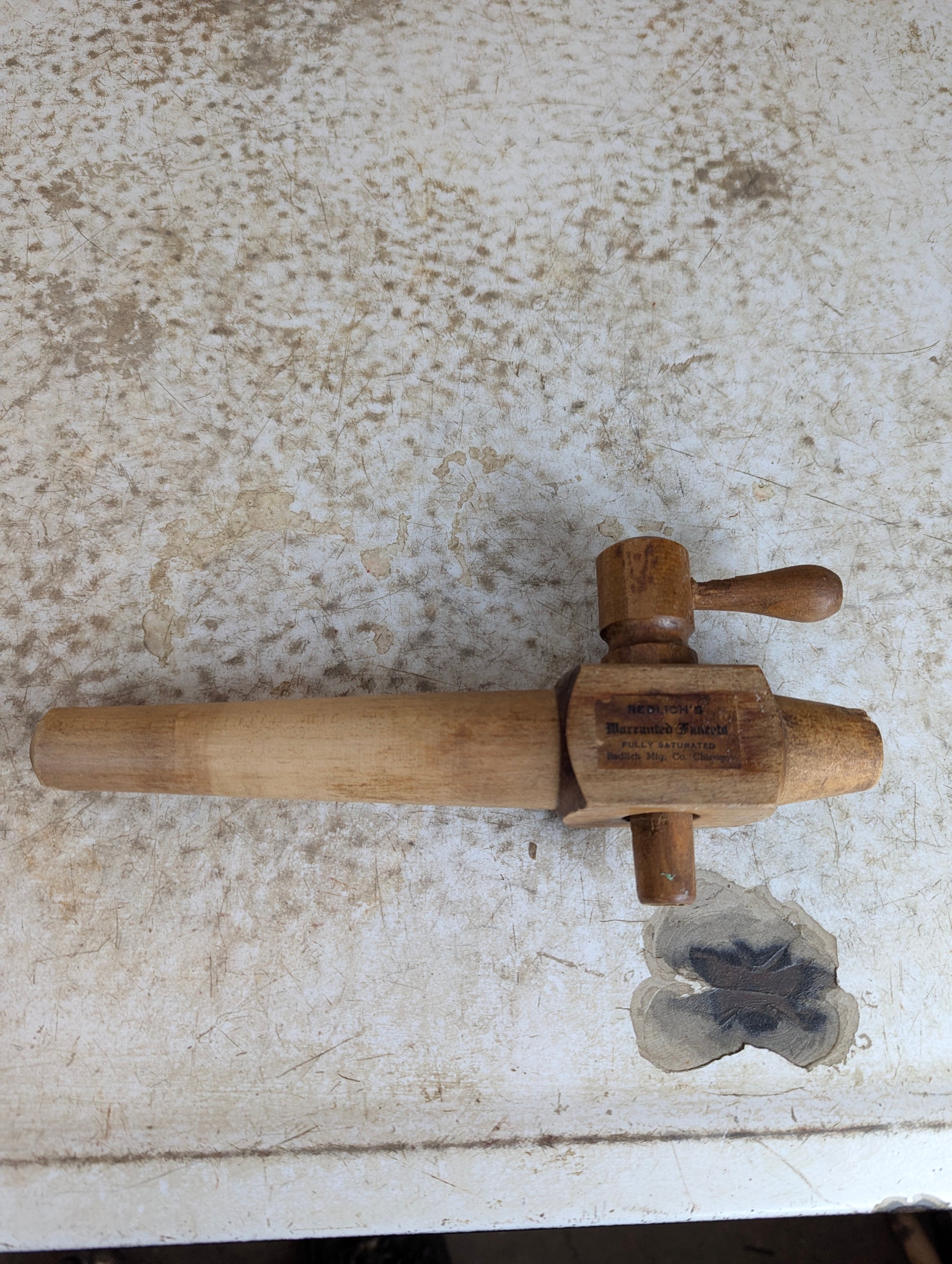 #4 Vintage Wooden Redlich’s Barrel Spigot Beer Wine Cask Tap