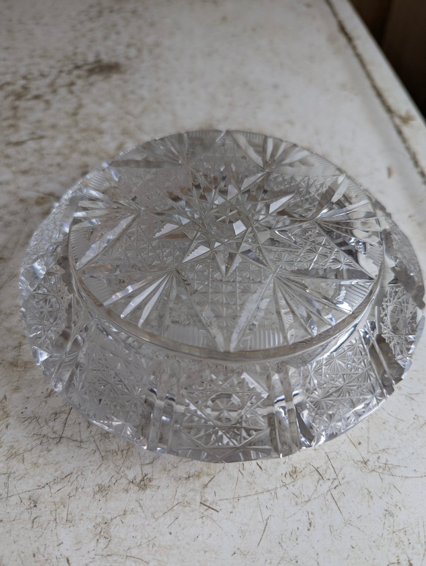 6" Cut Crystal Ashtray - view 3