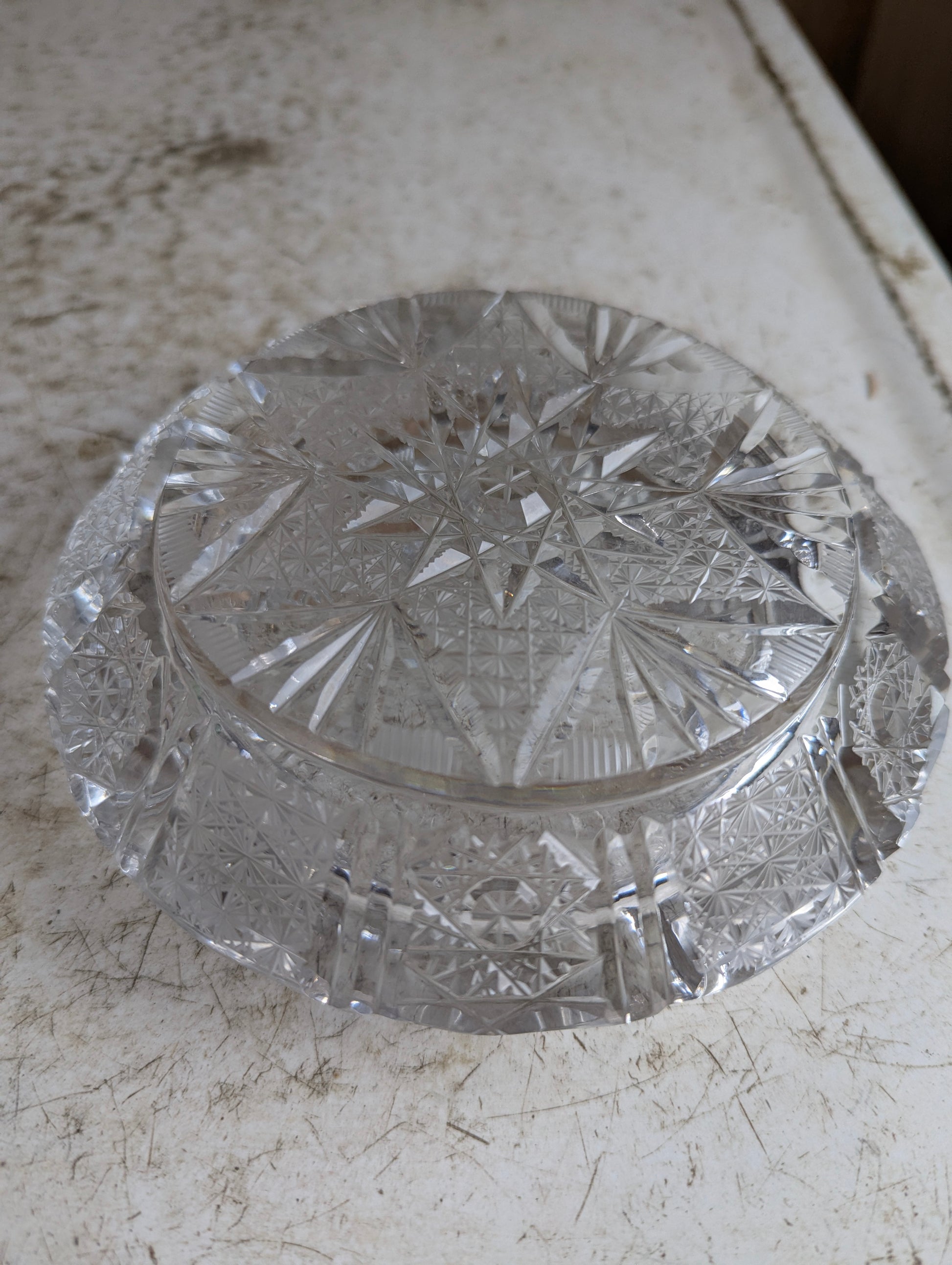 6" Cut Crystal Ashtray - view 3