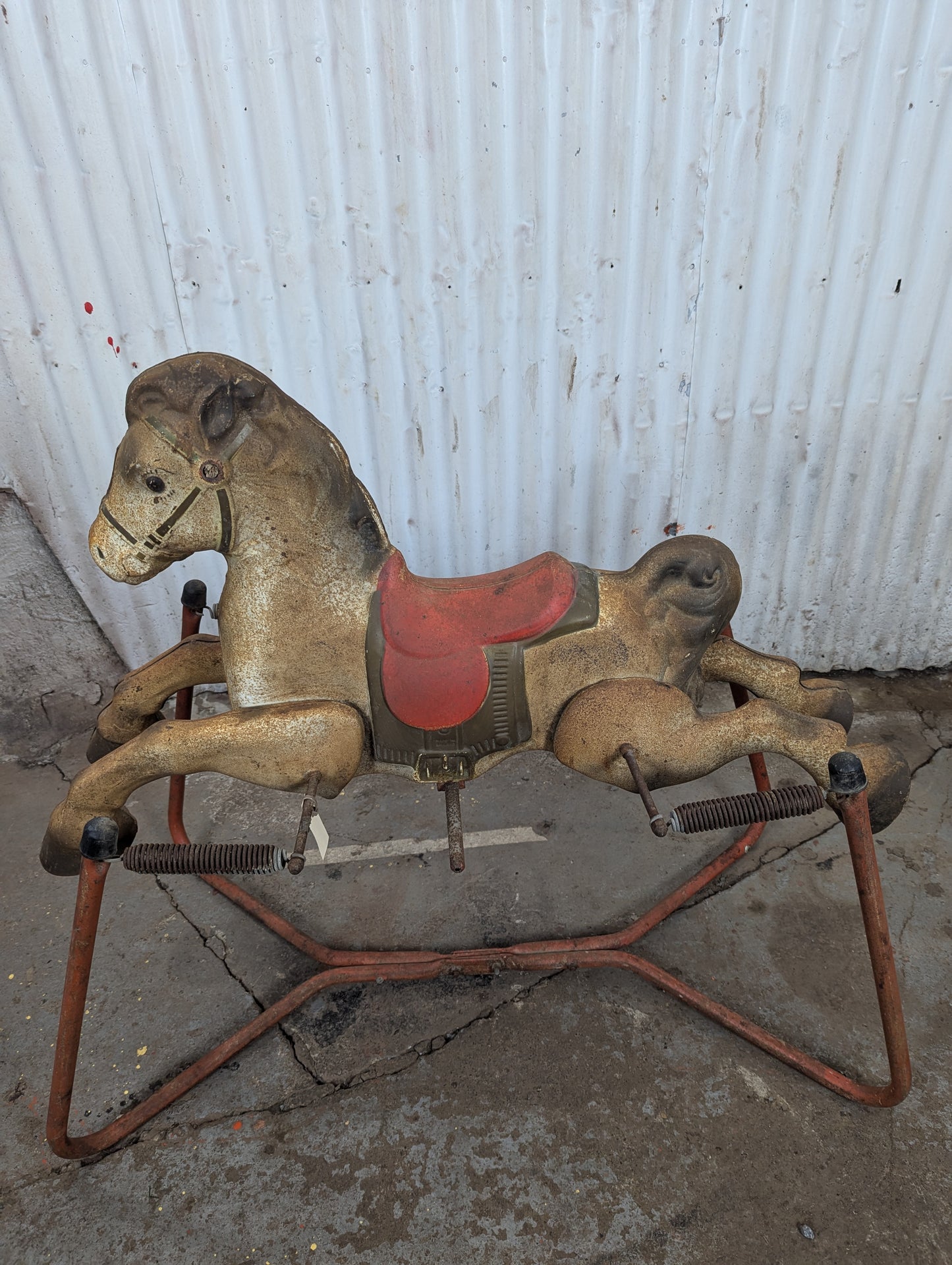 Vintage Metal Rocking Horse