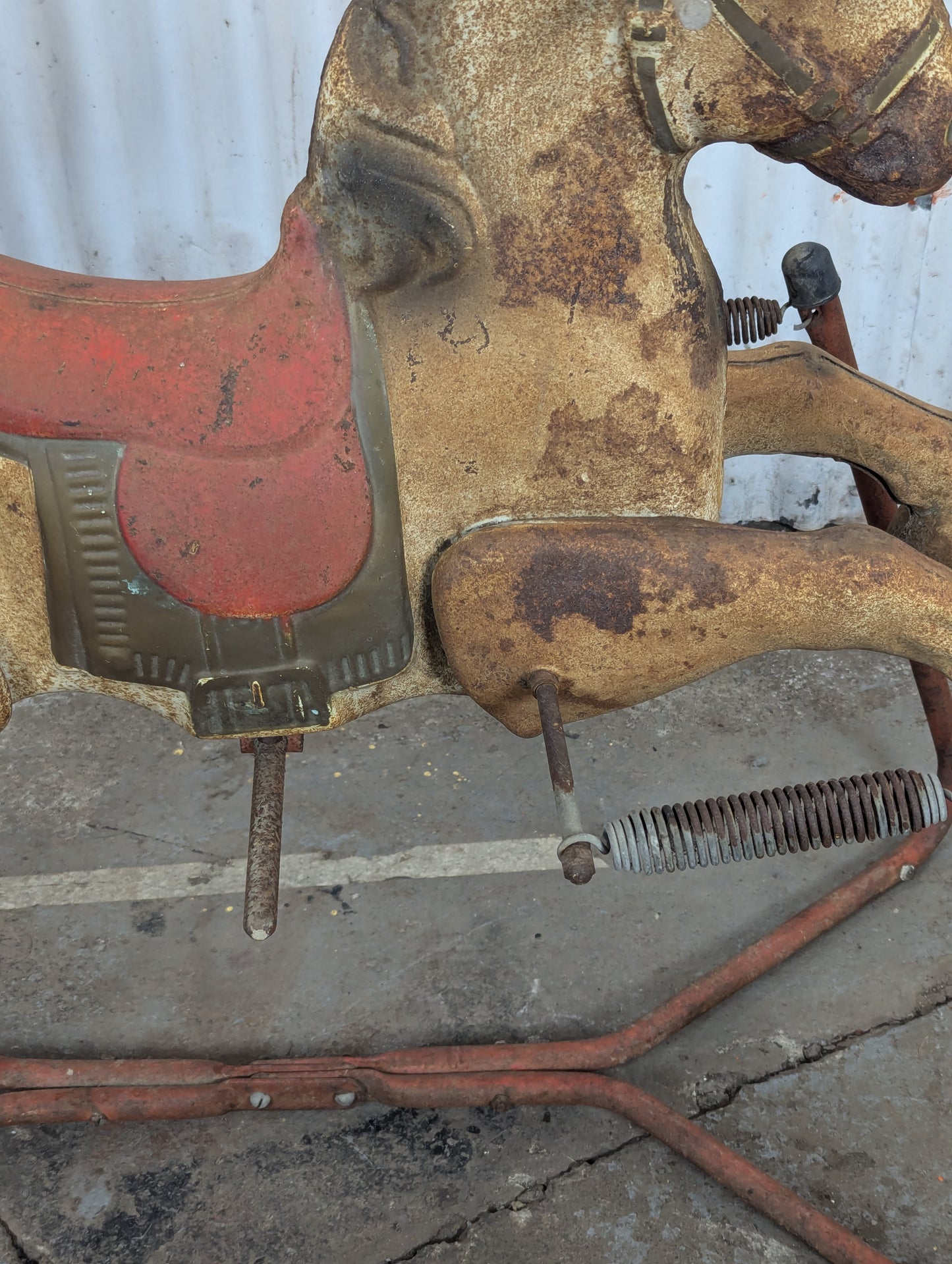 Vintage Metal Rocking Horse