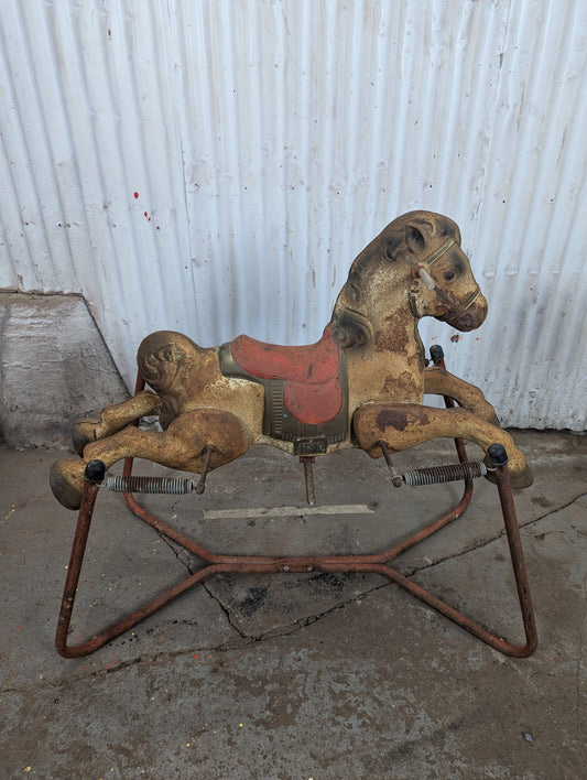 Vintage Metal Rocking Horse