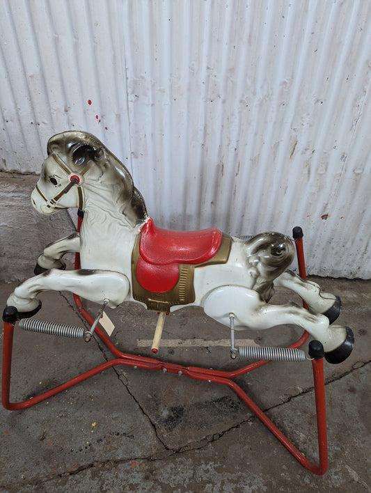 Vintage Mobo Prairie King Metal Rocking Horse