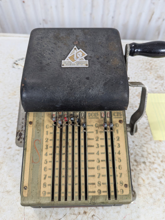 Vintage Safeguard Cheque Writer
