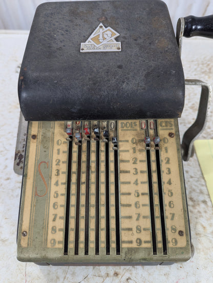 Vintage Safeguard Cheque Writer