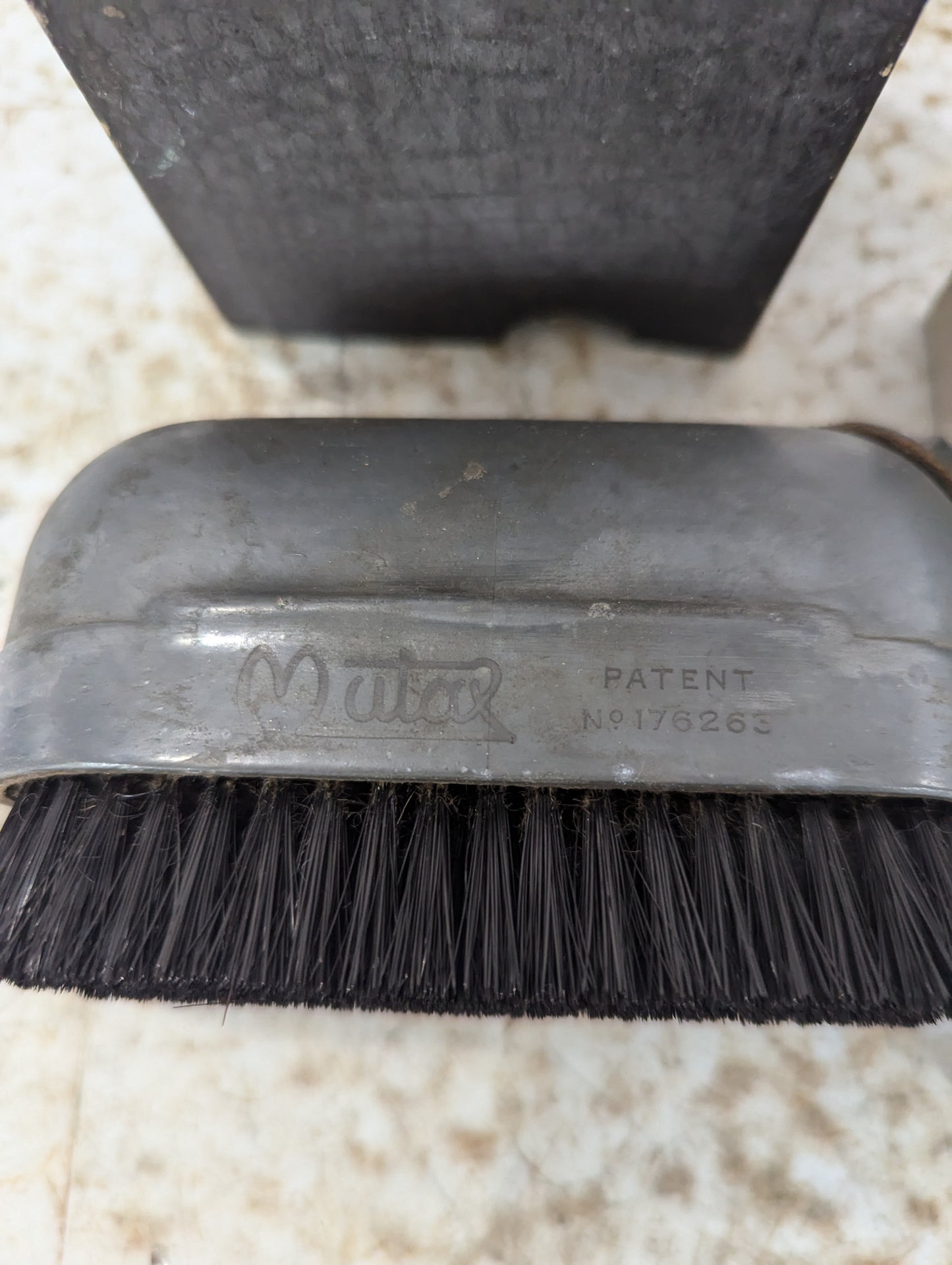 Antique Mutax Dry Cleaning Clothes Brush in Original Box with Instruction Booklet