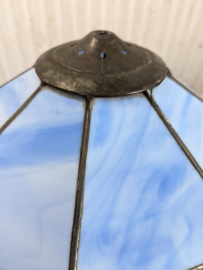 Blue Lead Glass Hanging Lamp Shade