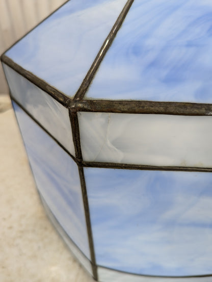 Blue Lead Glass Hanging Lamp Shade