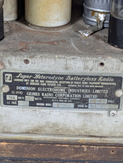 1936-37 Electrohome Phonola Radio