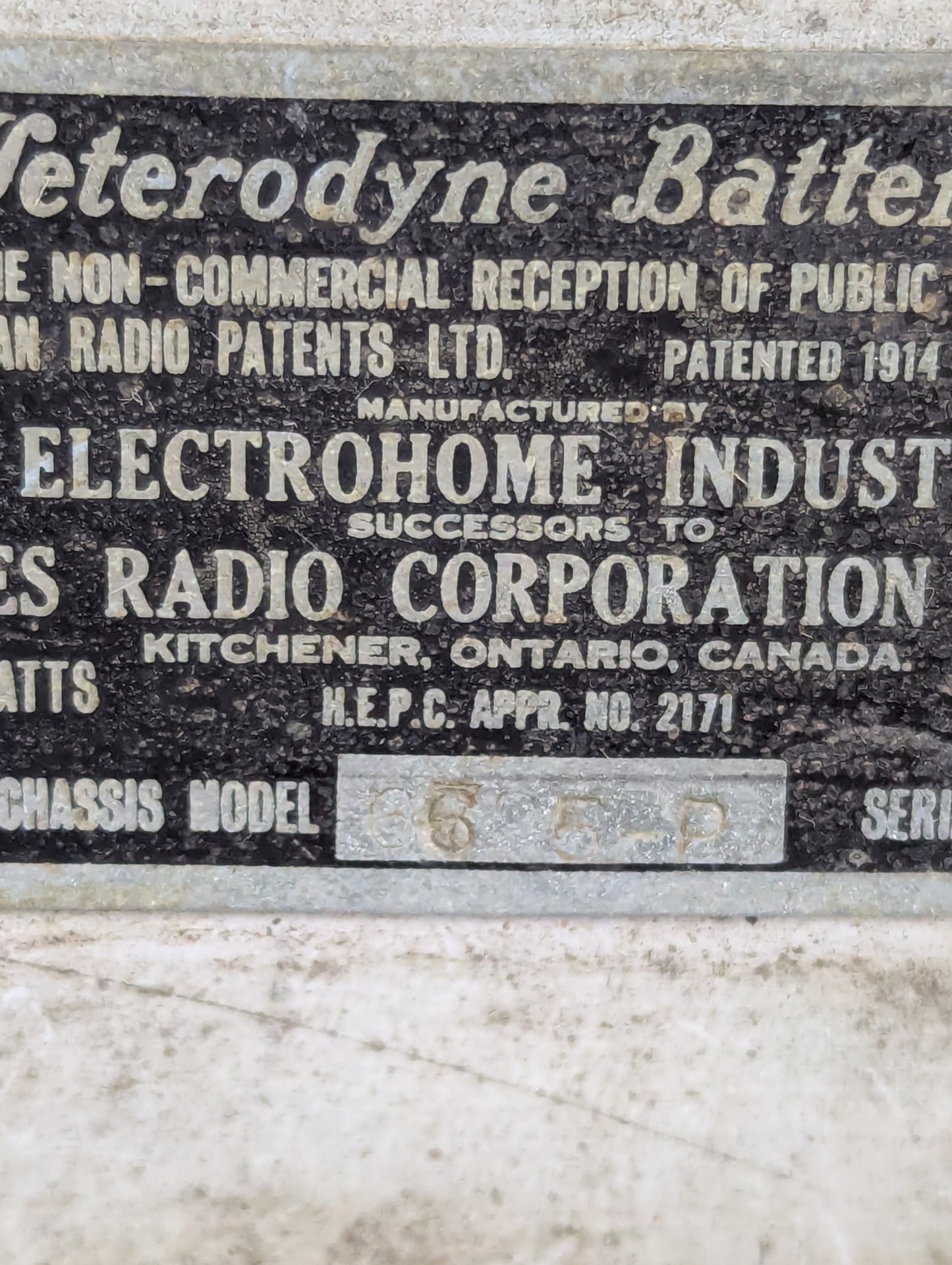 1936-37 Electrohome Phonola Radio