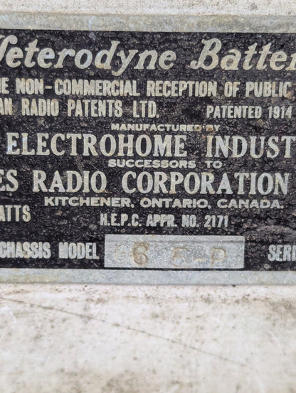 1936-37 Electrohome Phonola Radio
