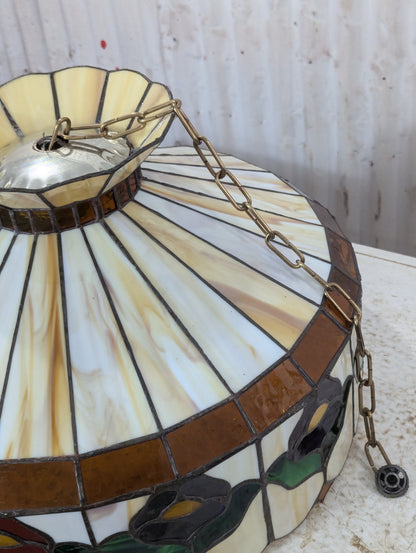 Retro Leaded Glass Hanging Lamp Shade