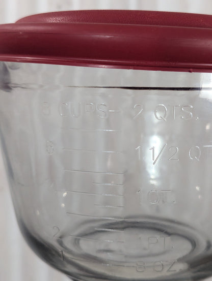 2 Qt. Anchor Hocking Glass Batter Bowls with Lids