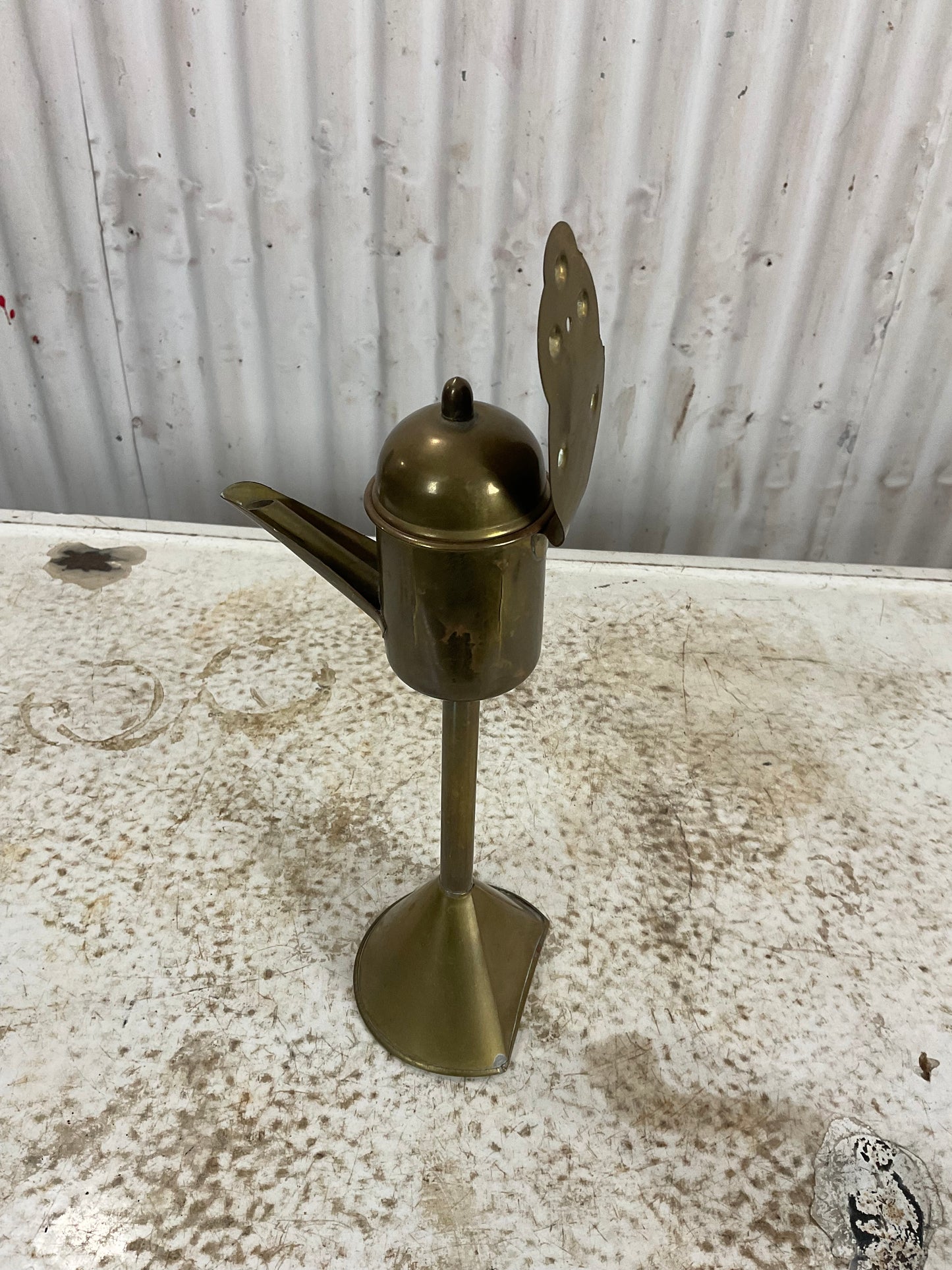 Early 1800’s Brass Betty Oil Lamp