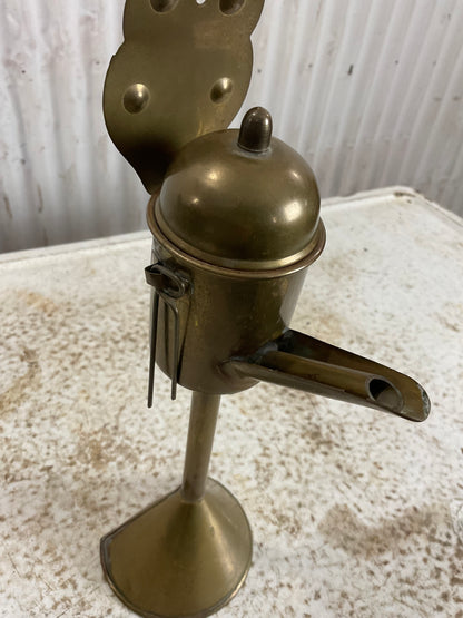 Early 1800’s Brass Betty Oil Lamp