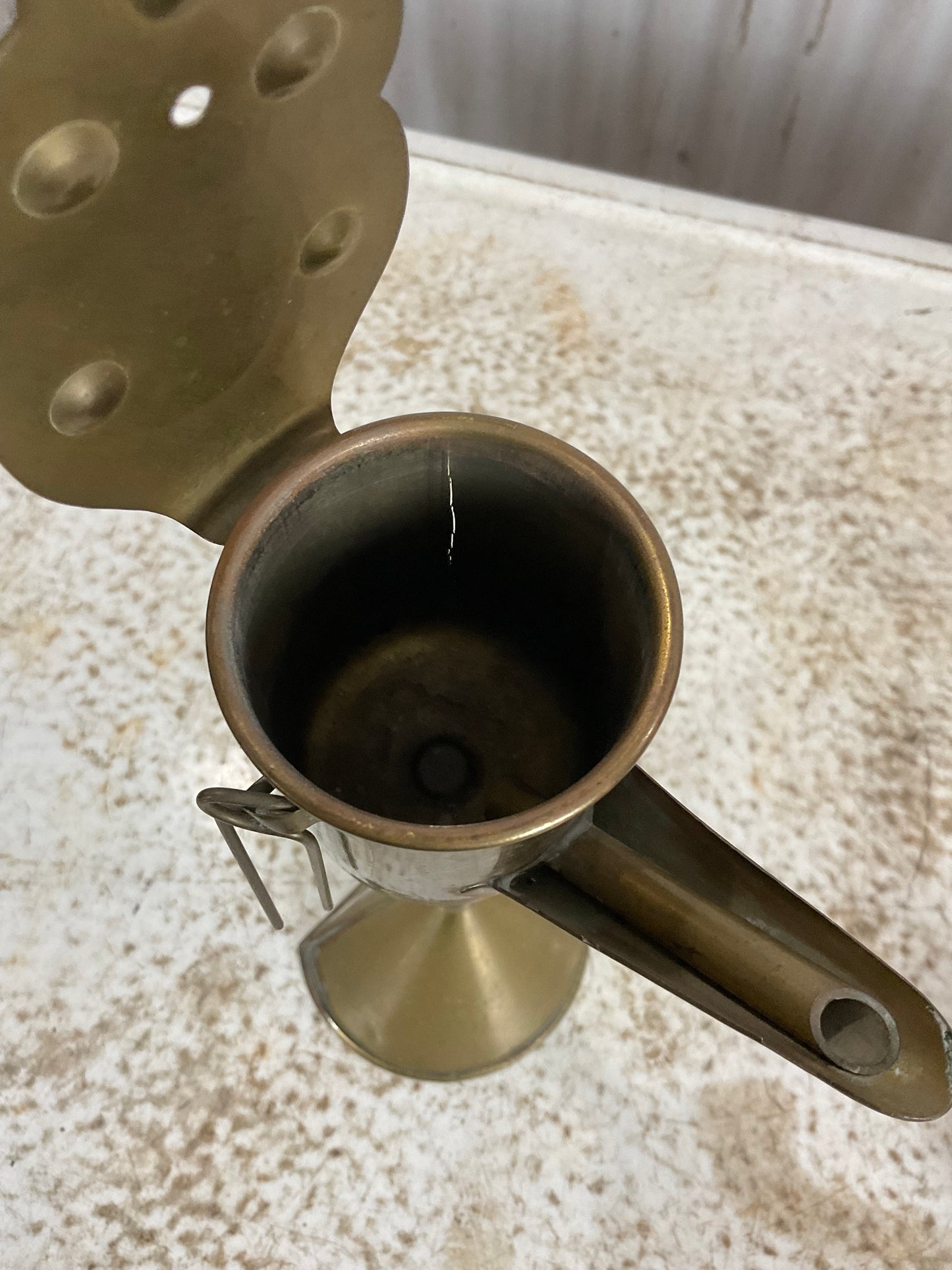 Early 1800’s Brass Betty Oil Lamp