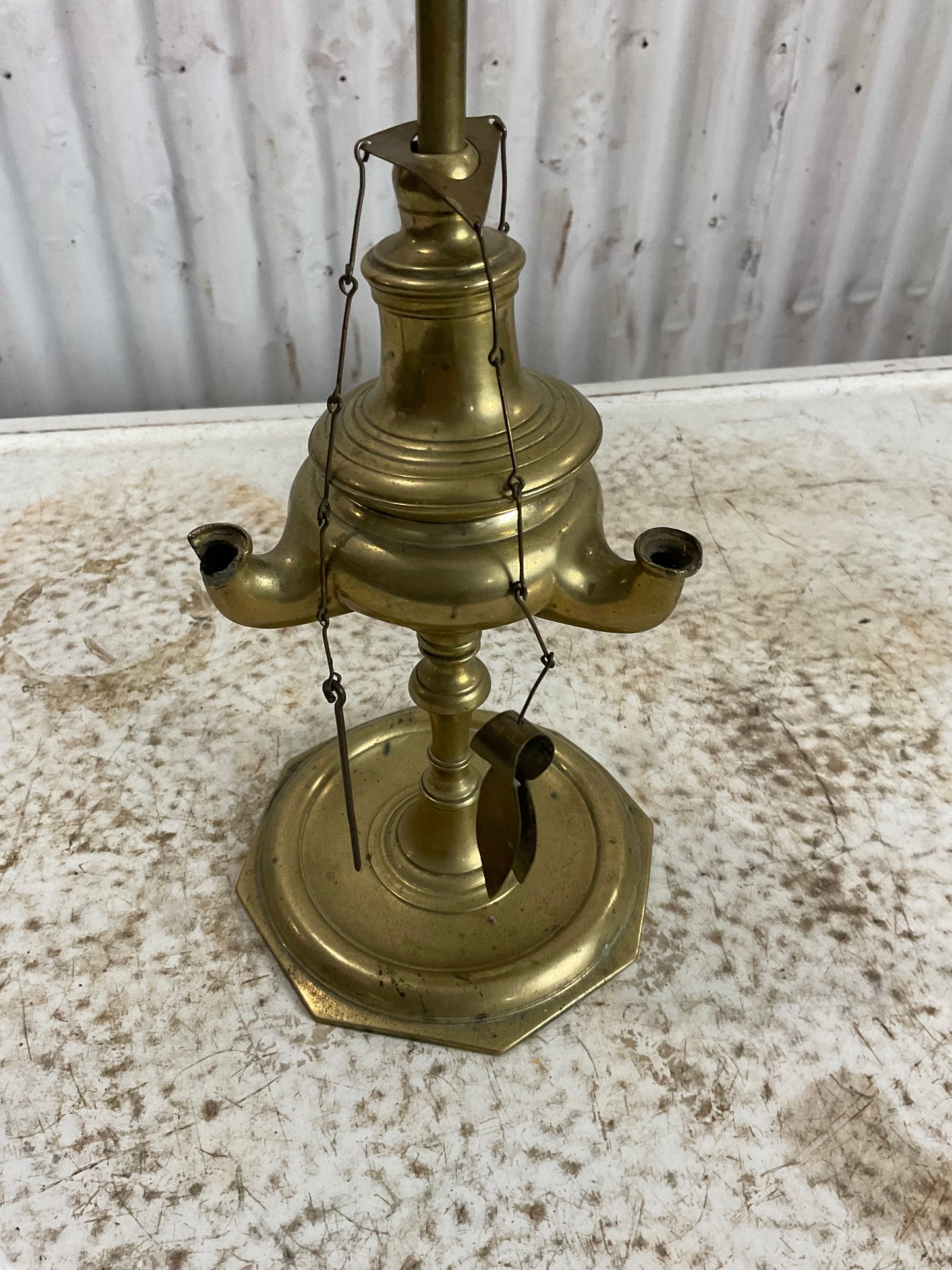 Early Tri-Lite Oil Lamp with Accessories