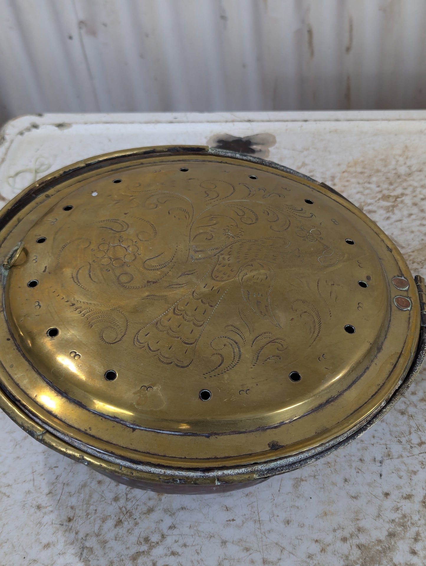 Antique Copper Roaster