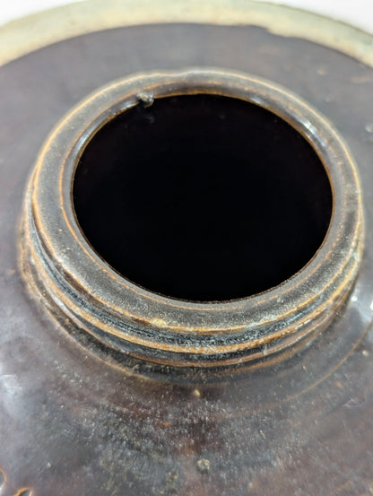 Antique Fruit Canning Crock with Lid