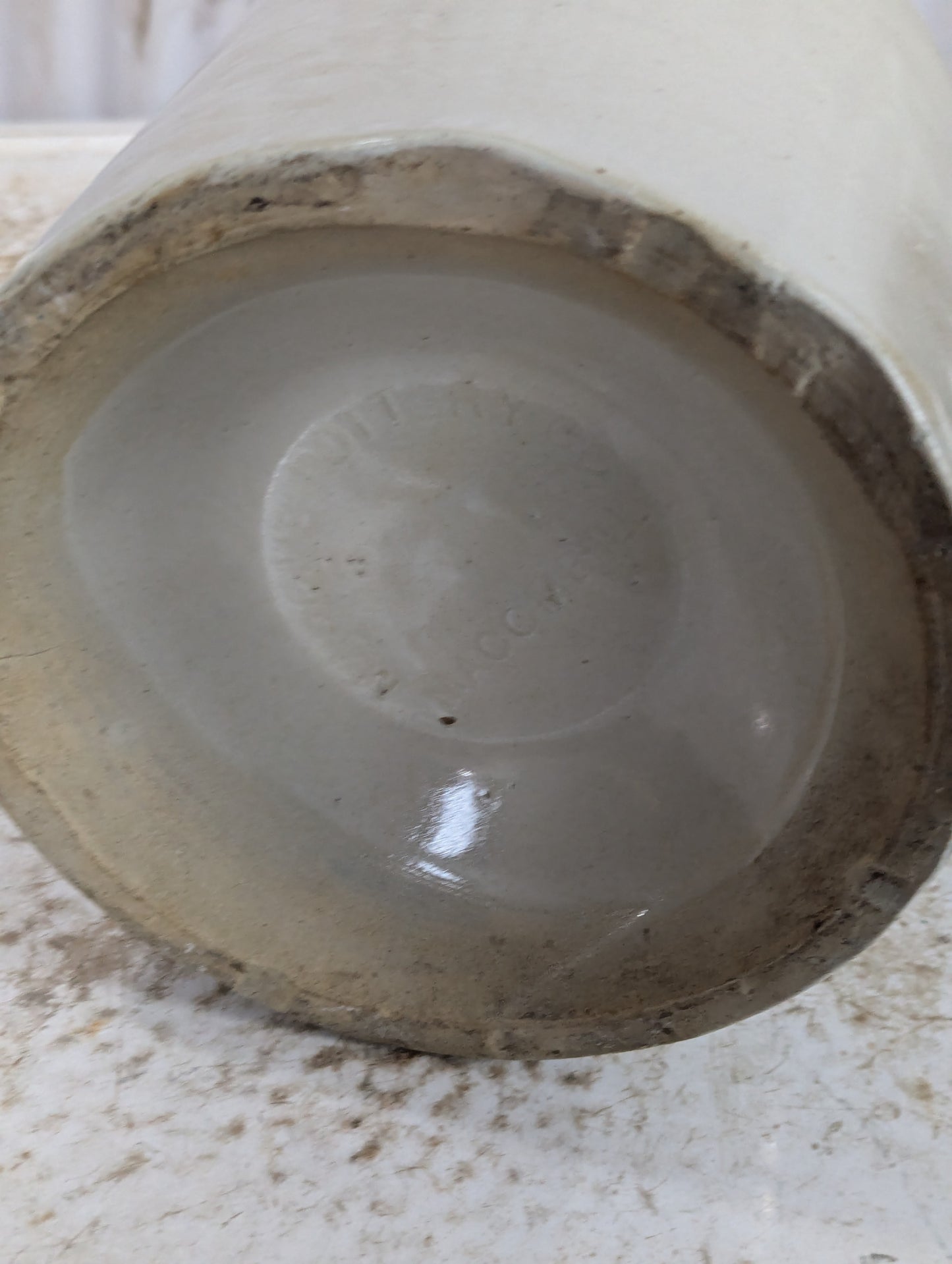 Antique Fruit Canning Crock with Lid