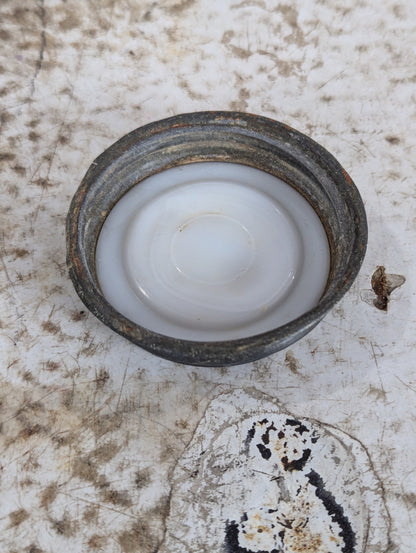 Antique Fruit Canning Crock with Lid