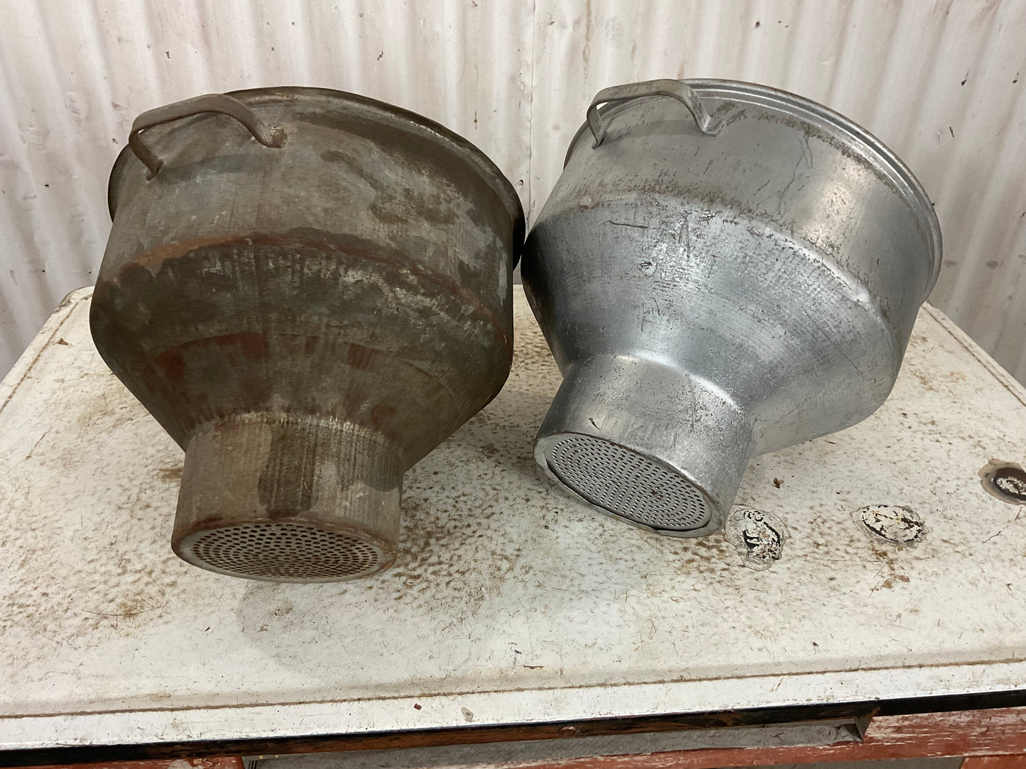 Vintage Galvanized Strainers