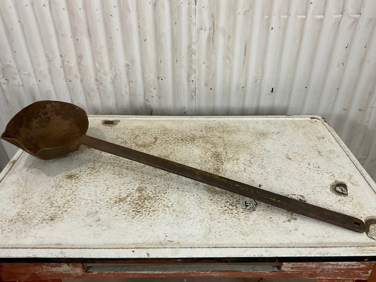 Antique Iron Smelting Ladle