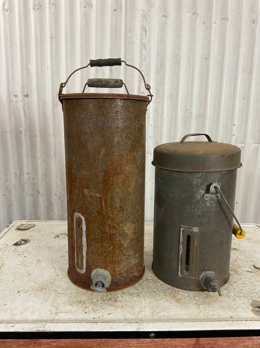 Antique Gravity Cream Separator Cans