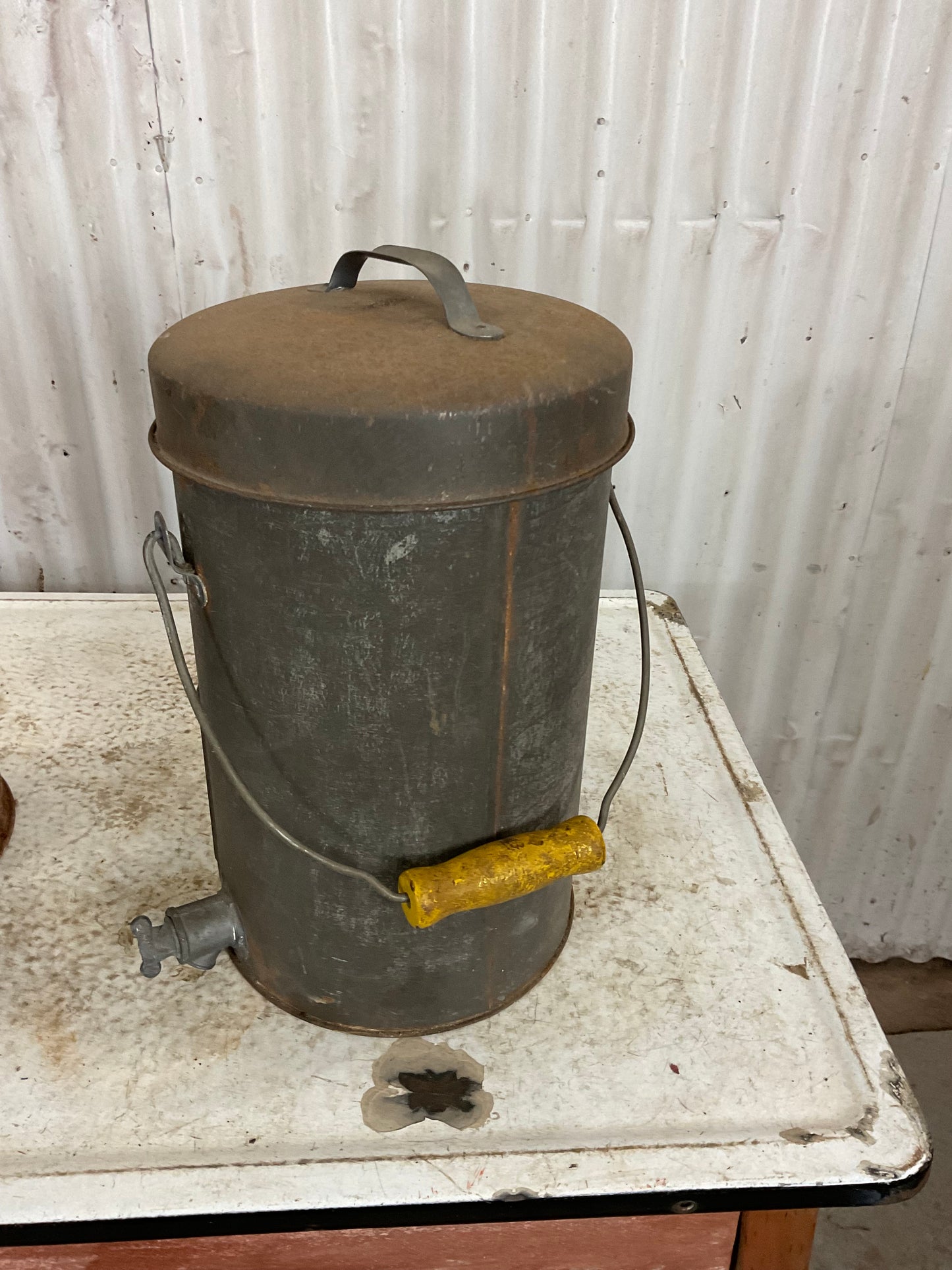 Antique Gravity Cream Separator Cans