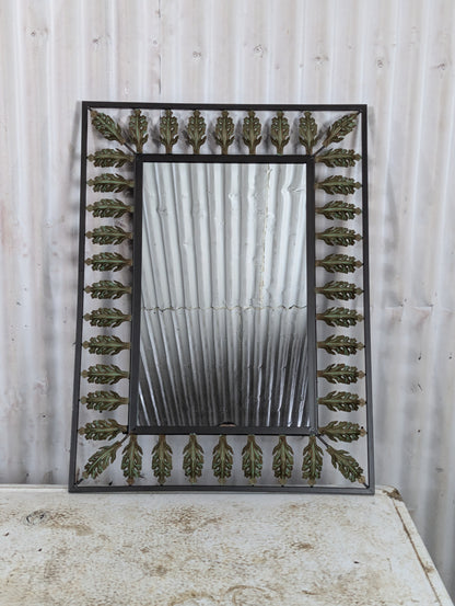 Mirror with Metal Frame & Leaves