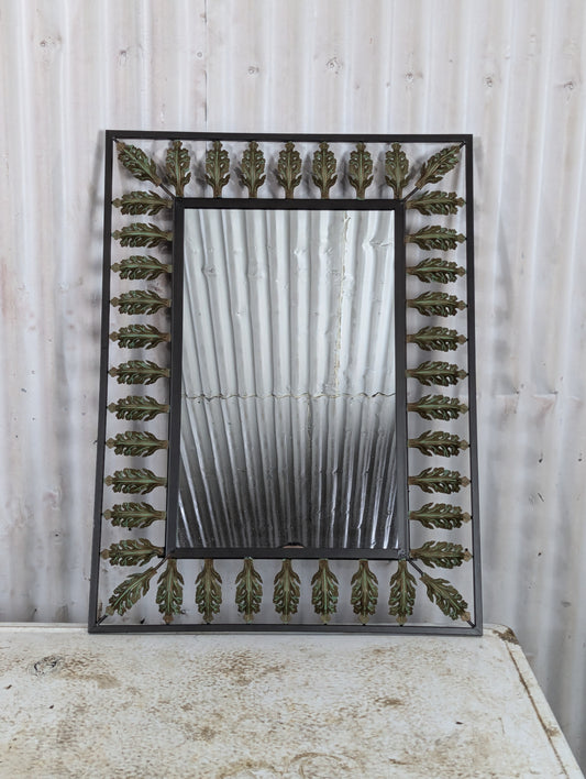 Mirror with Metal Frame & Leaves