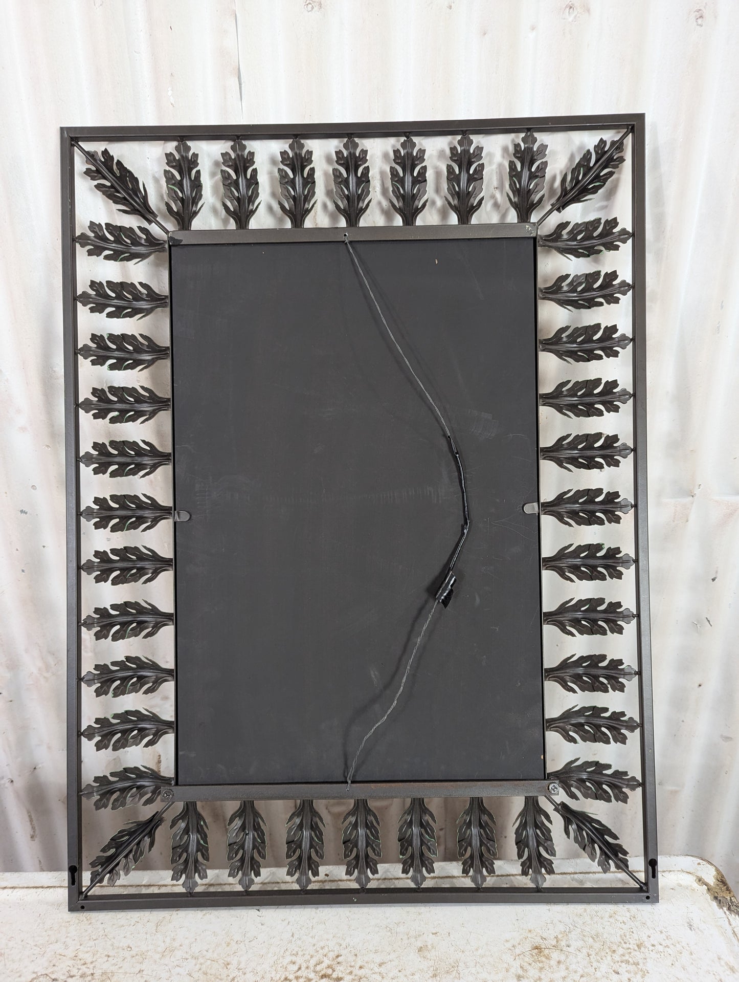 Mirror with Metal Frame & Leaves