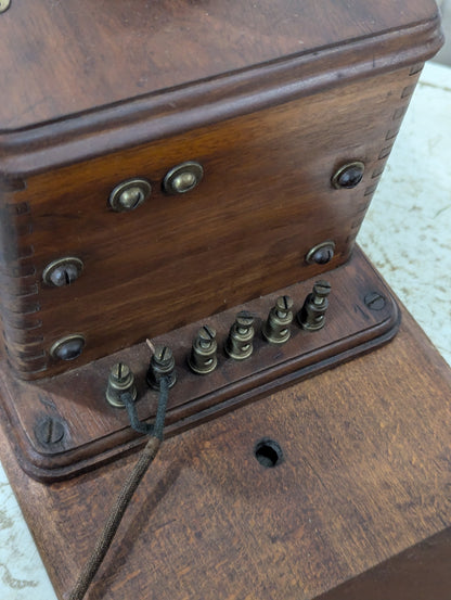 Vintage Wall Mount Hand Crank Telephone