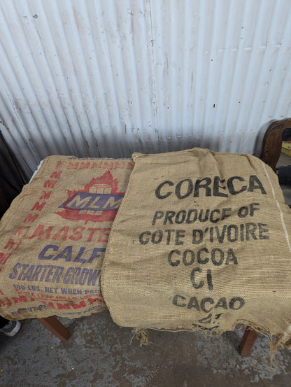 Assorted Vintage Burlap Bags