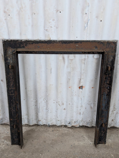 Cast Iron Metal Framed Fireplace Front