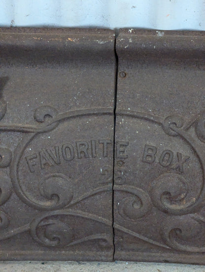 Vintage Cast Iron “Favorite Box 28” Stove Part